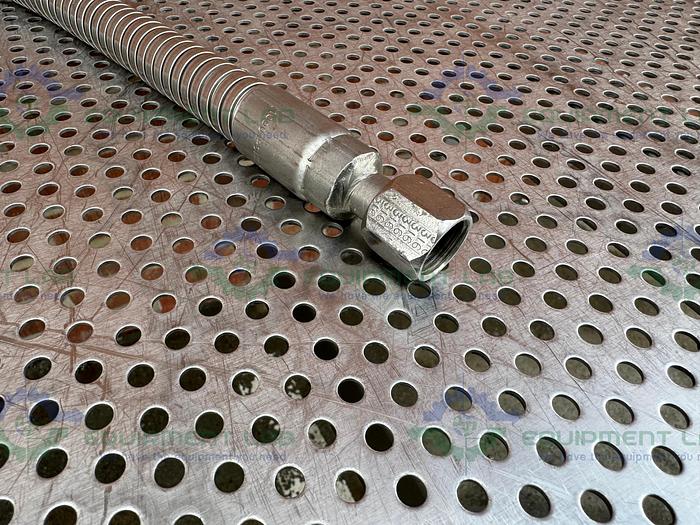 Used Unbranded  Stainless Steel Flexible Hose 48" w/ 3/4" Female to Female Fitting
