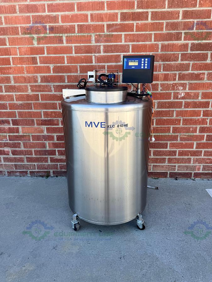 Used CHART MVE XLC 810 HE-F Liquid Nitrogen Cryogenic Storage Tank w/ TEC 3000