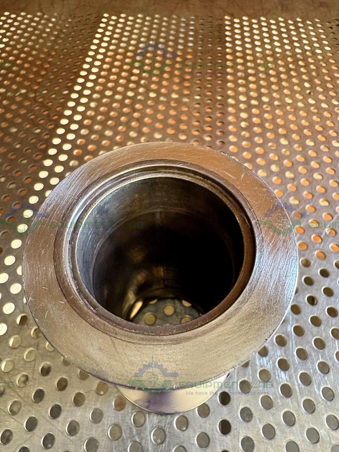 Used Stainless Steel KF 50 Nipple Vacuum Fitting 4.75" Length