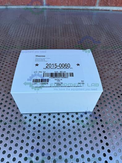 Case of 60 - Thermo  2015-0060 Nalgene Square Polycarbonate Bottles 60 mL