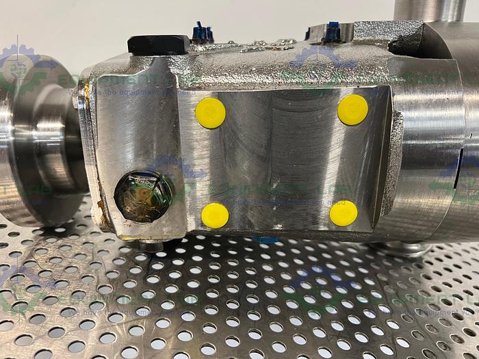 Used Waukesha Cherry Burrell  0187UL Rotary Lobe Pump w/ Stainless 1.5 HP Motor