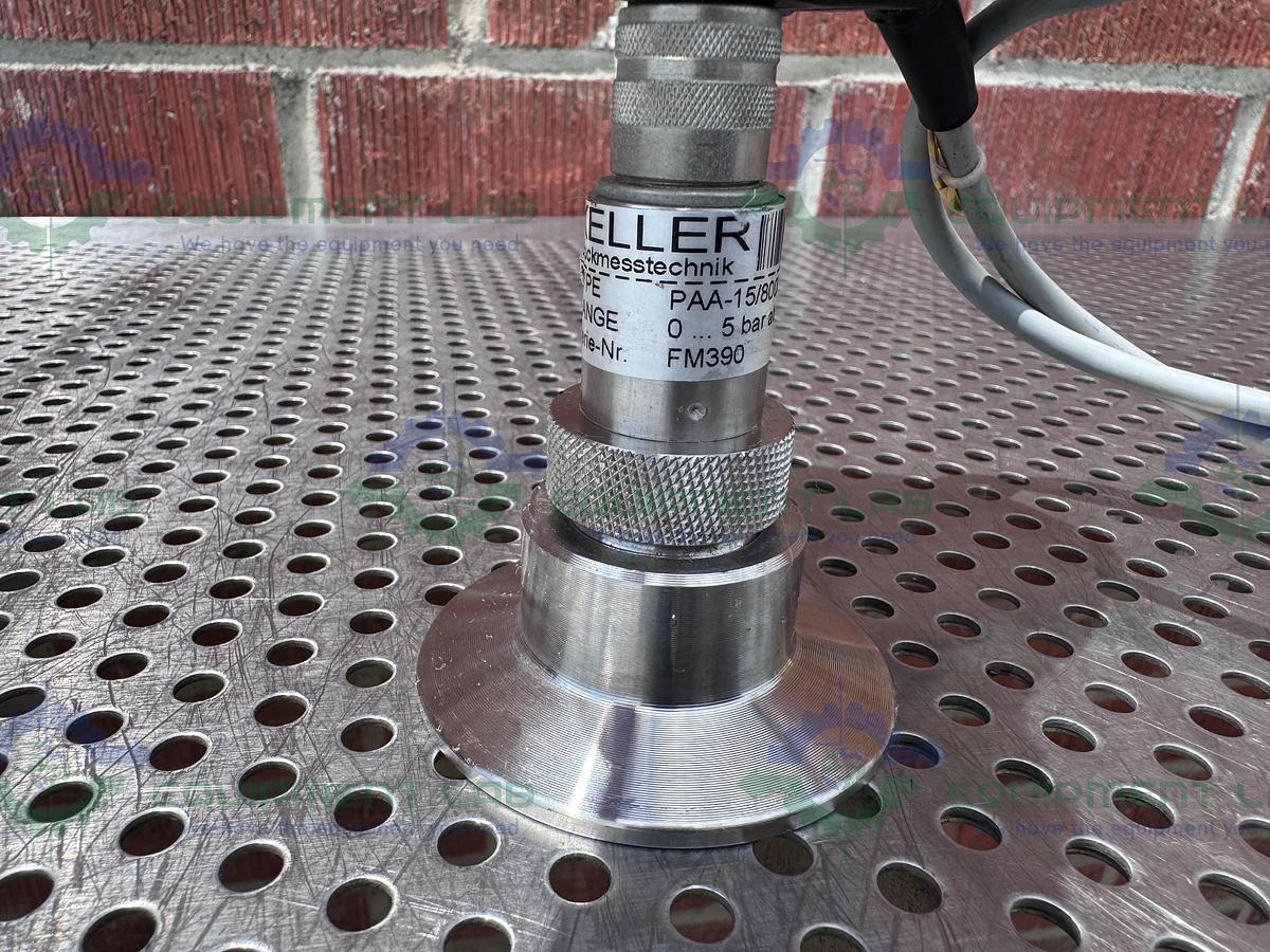 Used Keller PAA-15/80091-5 Flush Diaphragm Pressure Transducer 0-5 Bar abs