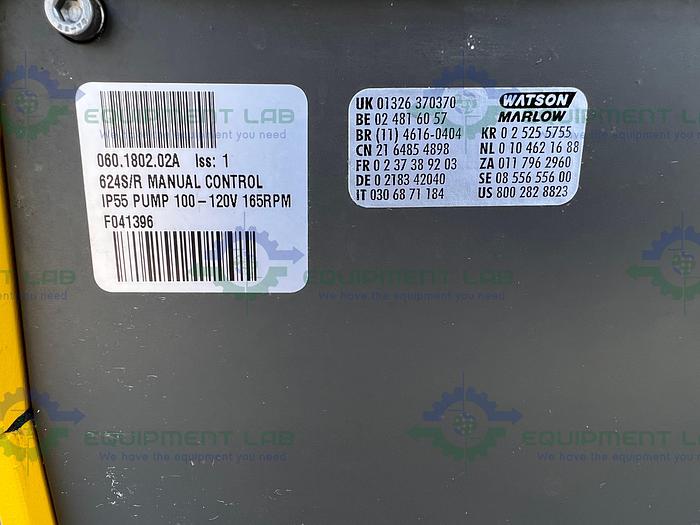 Used Watson Marlow 624S IP 55 Laboratory Washdown Peristaltic Pump 165 RPM