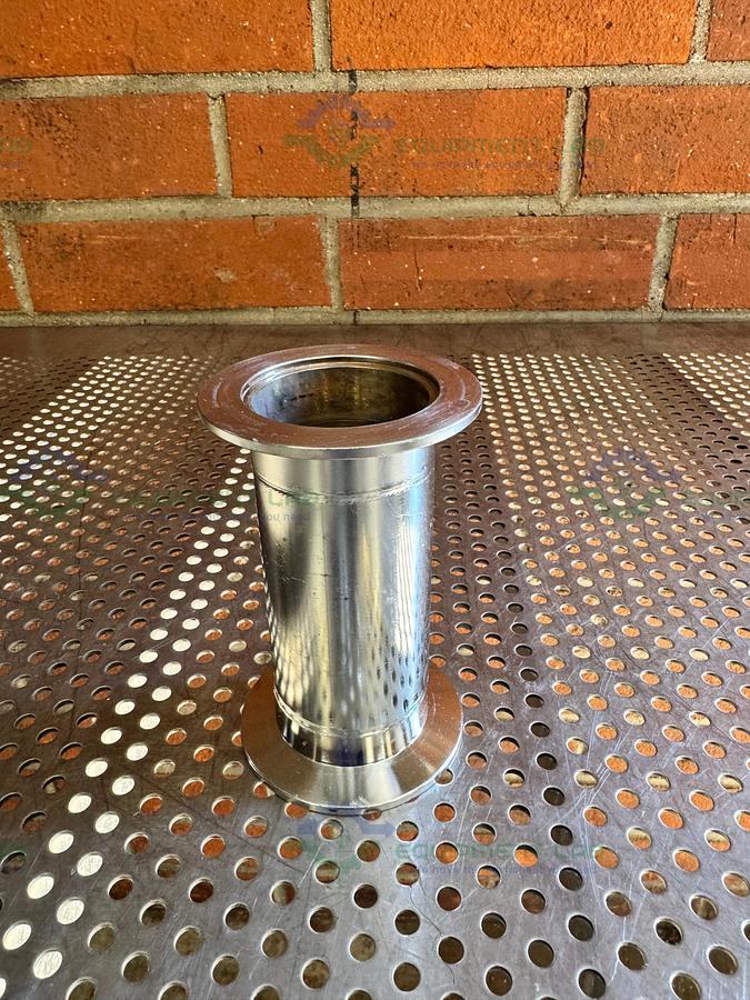 Used Stainless Steel KF 50 Nipple Vacuum Fitting 4.75" Length