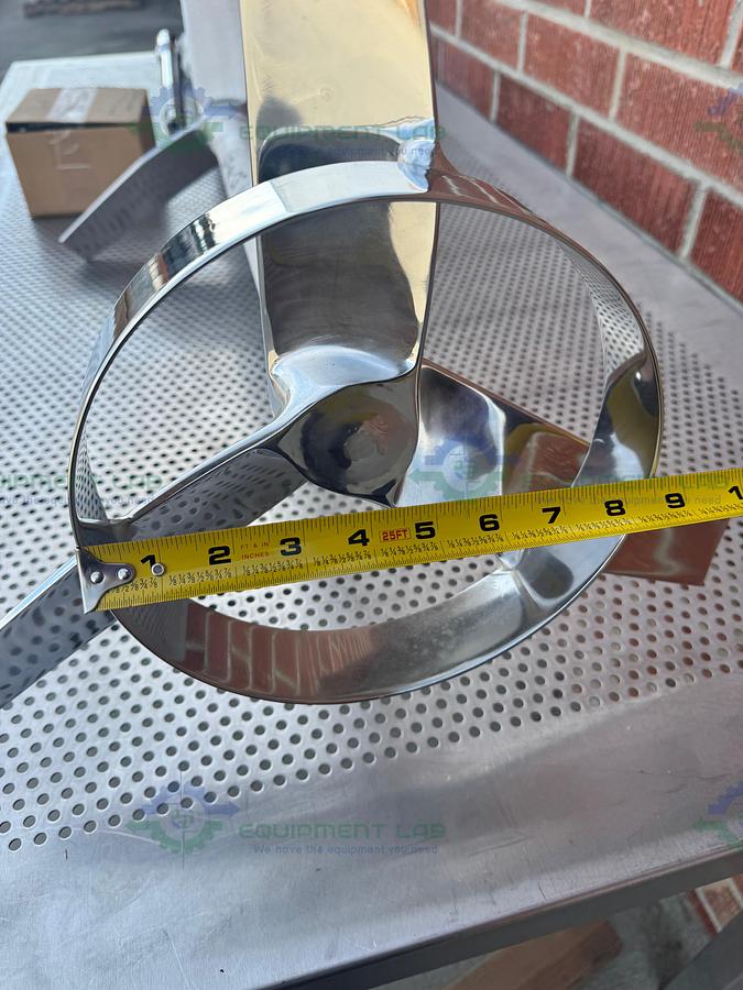 SPX Stainless Steel Mixing Tank Impeller 100" x 14" x 1.5" w/ Flange Fitting