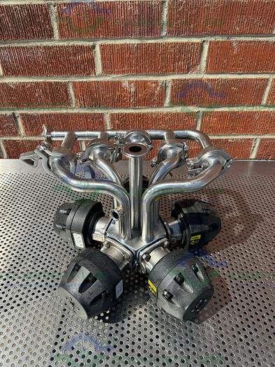 Used 5 ITT Pure Flo Advantage Stainless Steel Diaphragm Valve w/ 1" Sanitary Fitting
