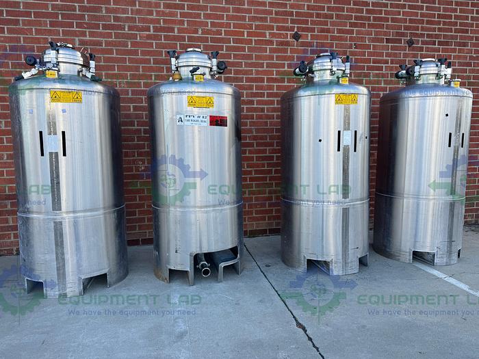 Used JBF Stainless  1000 Liter Stainless Steel Pressure Vessel Single Wall Tank