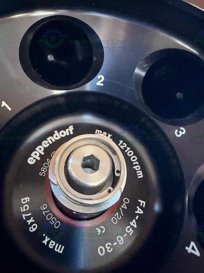 Used Eppendorf FA-45-6-30 Fixed Angle Rotor for 5804/R, 5810/R Centrifuge