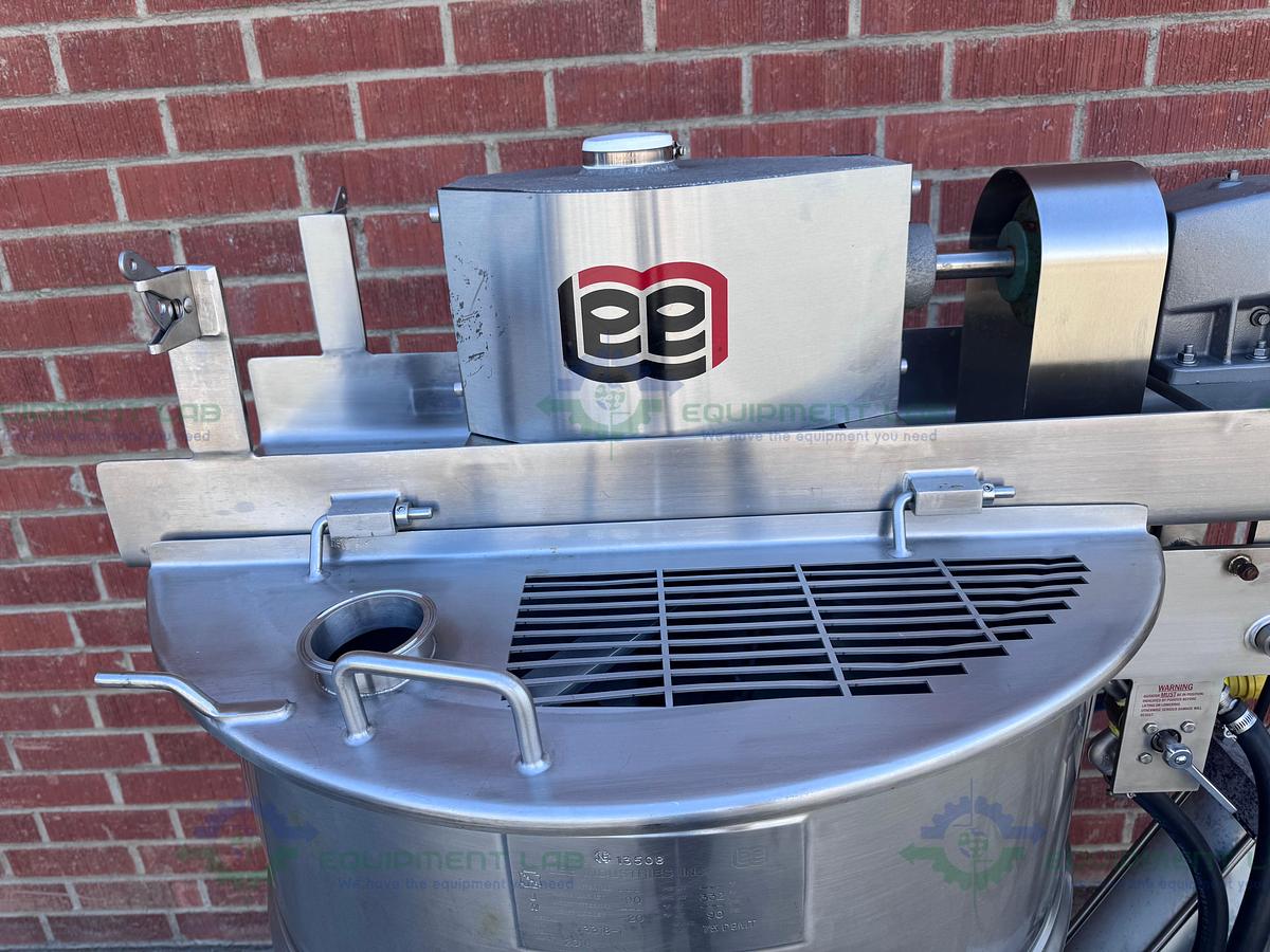 Used Lee 350 Liter Scrape Agitation Stainless Steel Half Jacketed Reactor w/ VFD