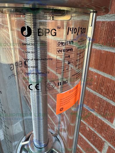 Used Cytiva / GE / Pharmacia BPG 140 / 750 Chromatography Column 12 L