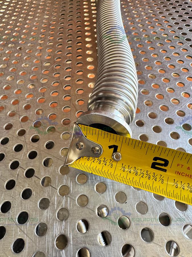 Used Stainless Steel Bellows Flexible Vacuum Hose 36" w/ KF 16 Fitting