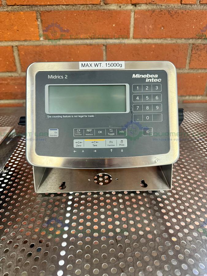 Used Minebea Intec CAPS1U-20CC-LU Stainless Steel Scale 10x10 w/ MIS2UR-V2, 30 LBS CAPS1U-20CC-LU Stainless Steel Scale 10x10 w/ MIS2UR-V2, 30 LBS