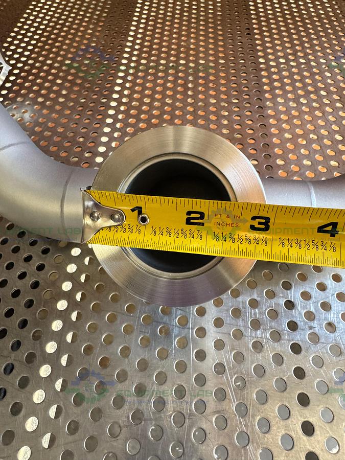 Used Stainless Steel Vacuum Pipe with 5" Flange to KF50
