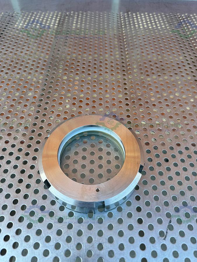 Used Vetrolux DIN 7080-6 Sight Glass w/ Stainless Steel 5" OD Threaded Fitting