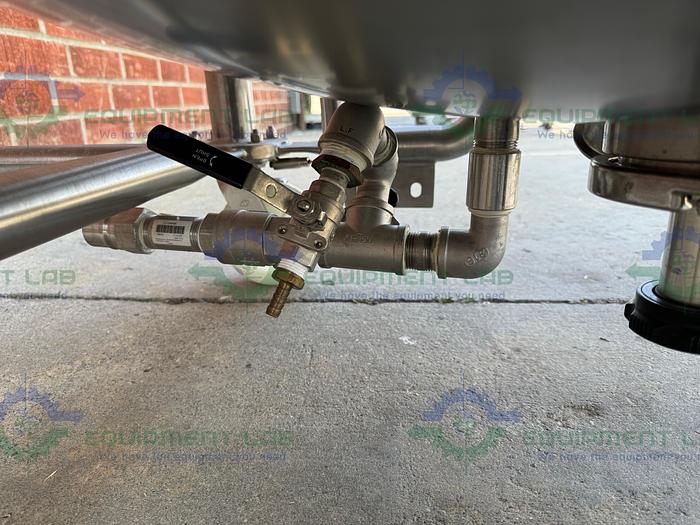 Used Allegheny 400 Liter Stainless Steel Jacketed Reactor 45 PSI w/ 5 HP Top Mixer