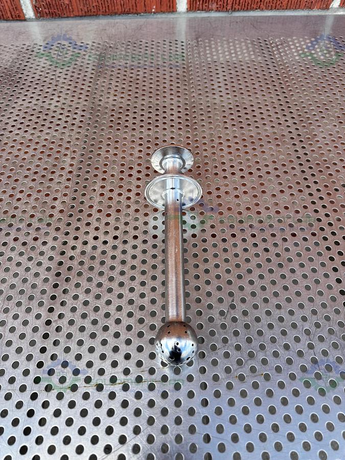 Used Stainless Steel Spray Ball w/ 1.5" to 2.5" Sanitary Fitting