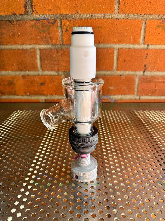 Used Chemglass 656 Zero Dead Space Valve w/ 2.5" OD Fitting