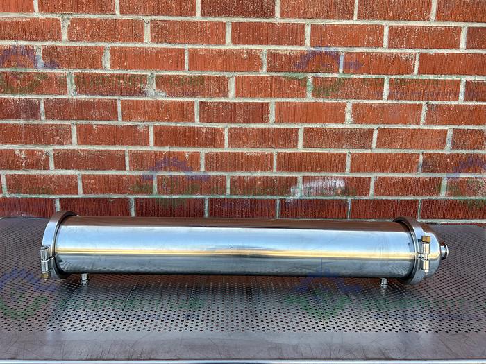 Used Unbranded Stainless Steel Shell and Tube Heat Exchanger 6" x 40"