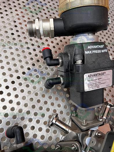 Used 5 ITT Advantage  Stainless Steel Diaphragm Valves w/ Valve Positioner