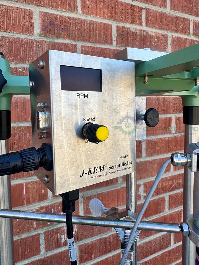 Used Chemglass 20 Liter Jacketed Glass Reactor w/ J-Kem Overhead Stirrer