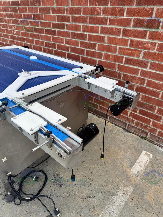  for parts or not working Dabrico Stainless Steel Reflow Surge Accumulation Feed Table Conveyor 46" x 84"