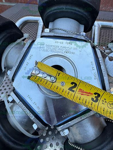 Used 5 ITT Pure Flo Advantage Stainless Steel Diaphragm Valve w/ 1" Sanitary Fitting