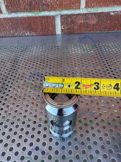 Used BBS System 223169 Stainless Steel In Line Sight Glass w/ 1 1/2" Sanitary Fitting