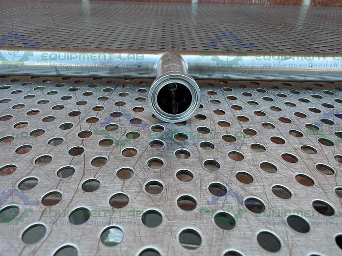 Used Lot of 4 - Unbranded 316 Stainless Steel Tee w/ 3/4" Sanitary Fitting