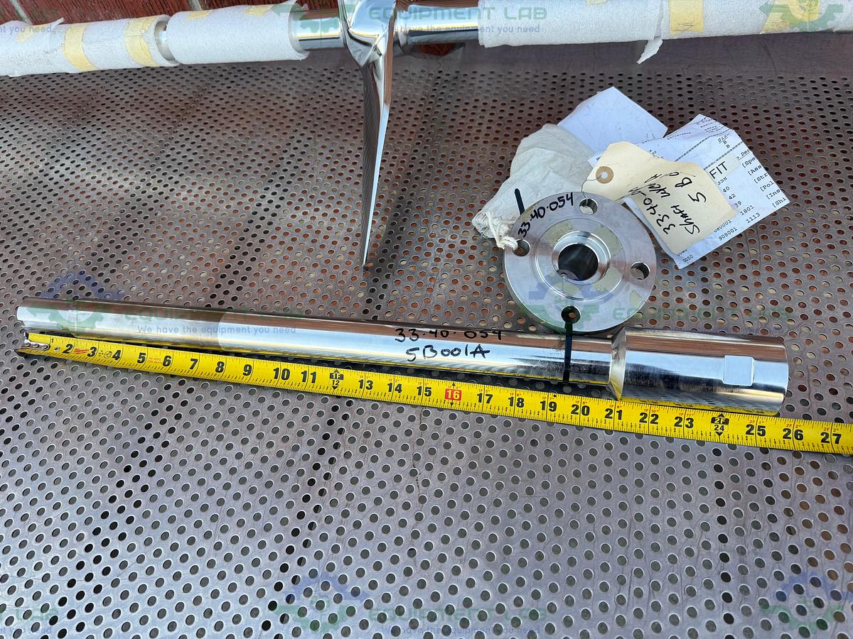 SPX Stainless Steel Mixing Tank Impeller 100" x 14" x 1.5" w/ Flange Fitting