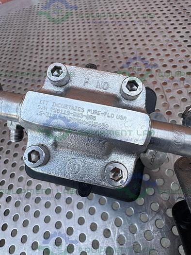 Used Lot of 2 - ITT Pure Flo .5-316L- RA20MAX Diaphragm Valve  w/.5" Sanitary Fitting