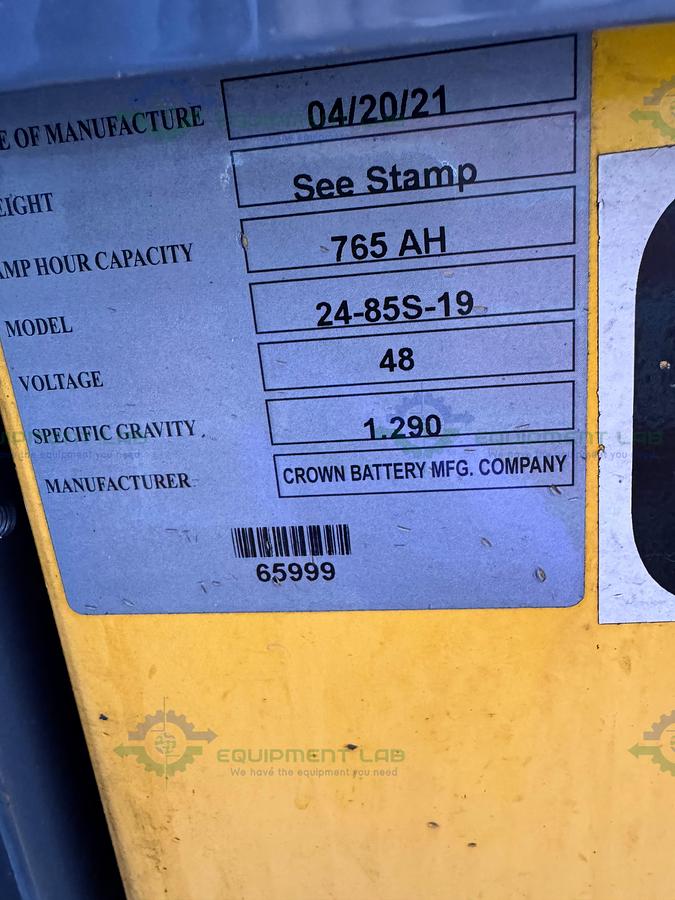 Used Toyota 8FBCU25 Electric Forklift 5000 lbs Capacity 4 Stage Mast w/ Charger