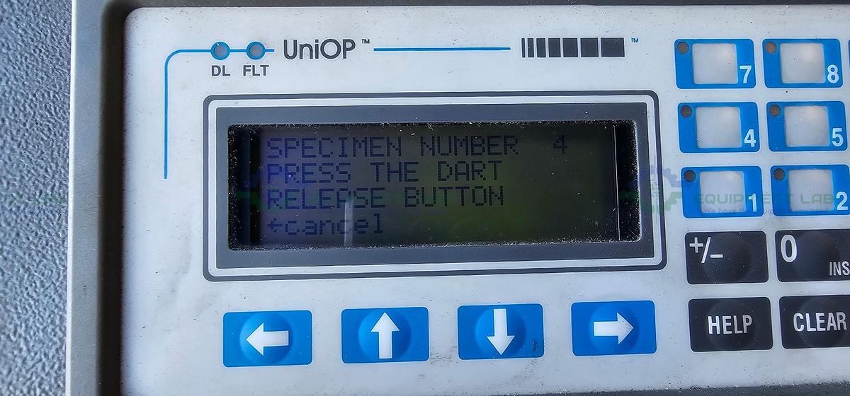 Used Atlas Polymer Evaluation DDI/TE Dart Drop Impact Tester 115 V, 1PH