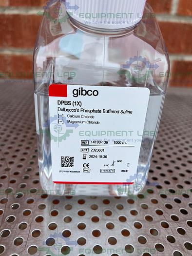 Used Box of 6 - Gibco 14190-136 Dulbecco's Phosphate Buffered Saline No Mg, No Ca