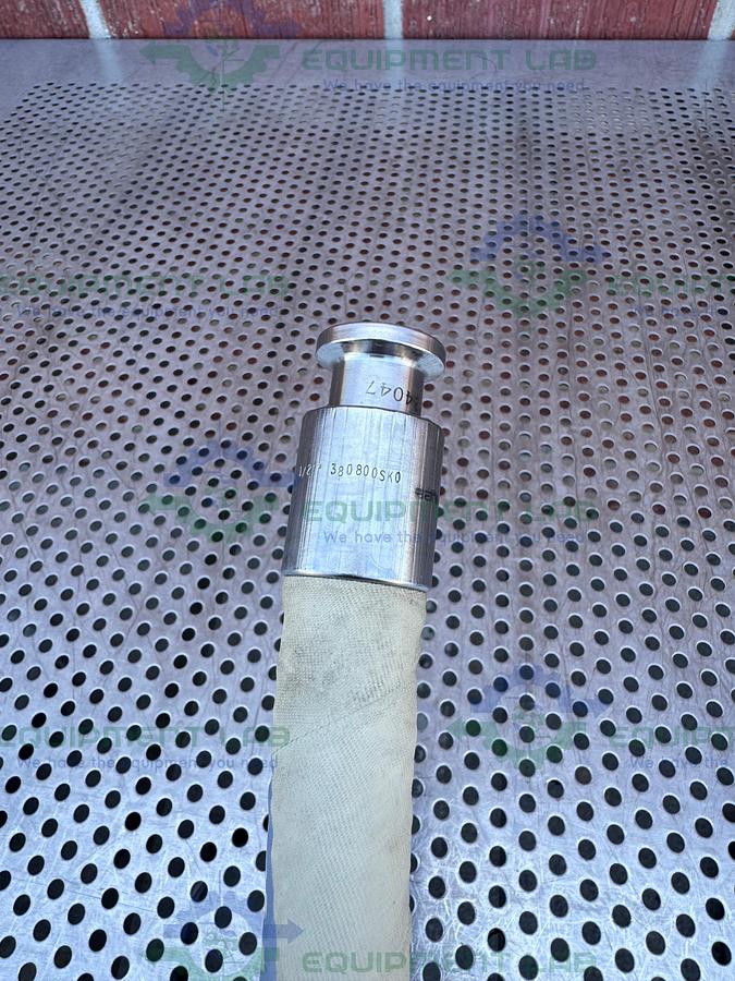 Used Sani-Tech 12" Chemflour Fluoropolymer Hose w/ 1/2" Sanitary Fitting