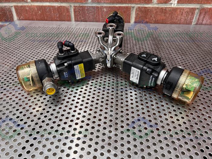 Used 3 ITT Advantage 4 Way Stainless Steel Diaphragm Valves w/ Valve Positioner
