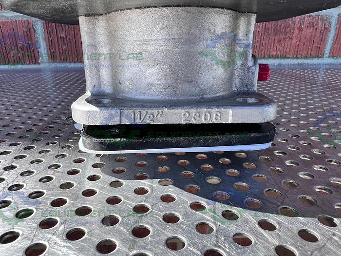 Used ITT Pure-Flo  A216 Diaphragm Stainless Steel Valve 1.5" w/ ASCO Valve Positioner