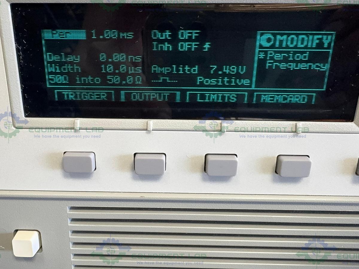 Used HP Hewlett Packard 8114A High Power Pulse Generator 100V / 2A
