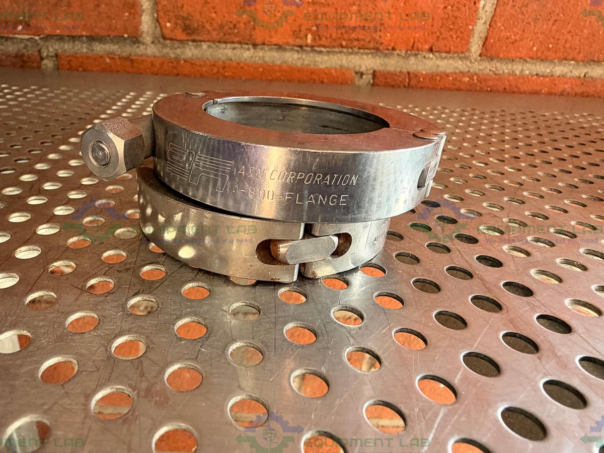 Used Lot of 5 - AN Corp Stainless Steel KF 40 Vacuum Clamp