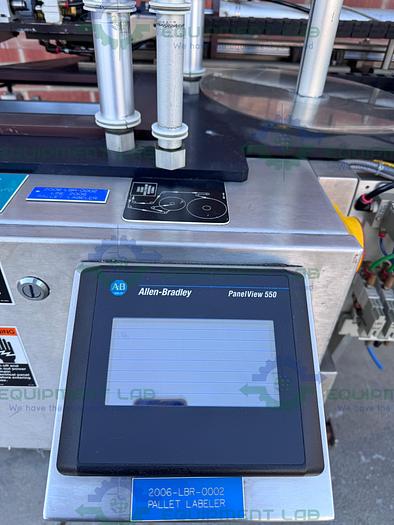 Used New Jersey Machine 401XRE -0095 Pallet Labeler 120V, 60 Cycles, 1.2 kW