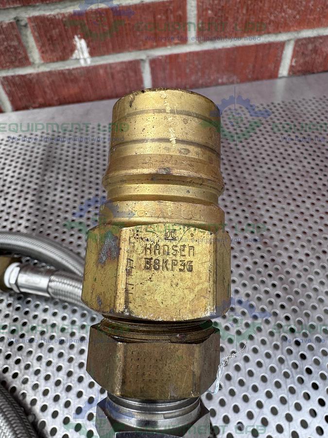 Used Unbranded Stainless Steel Braided Hose 130" w/ Quick Connect Fitting