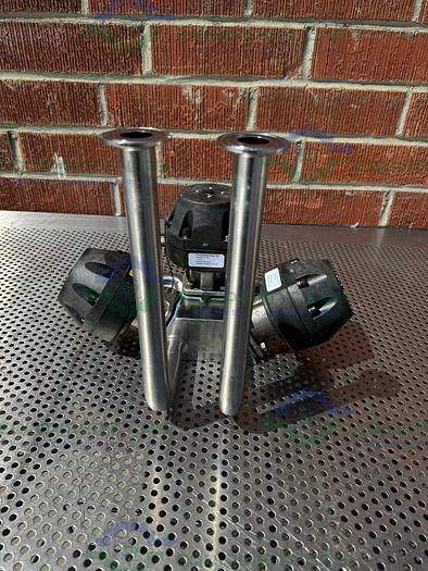 Used 3 ITT Pure Flo Advantage Stainless Steel Diaphragm Valve w/ 1" Sanitary Fittings