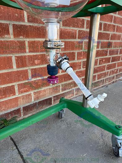 Used Chemglass 20 Liter Glass Reactor w/ Chemglass Overhead 1/4 HP Stirrer