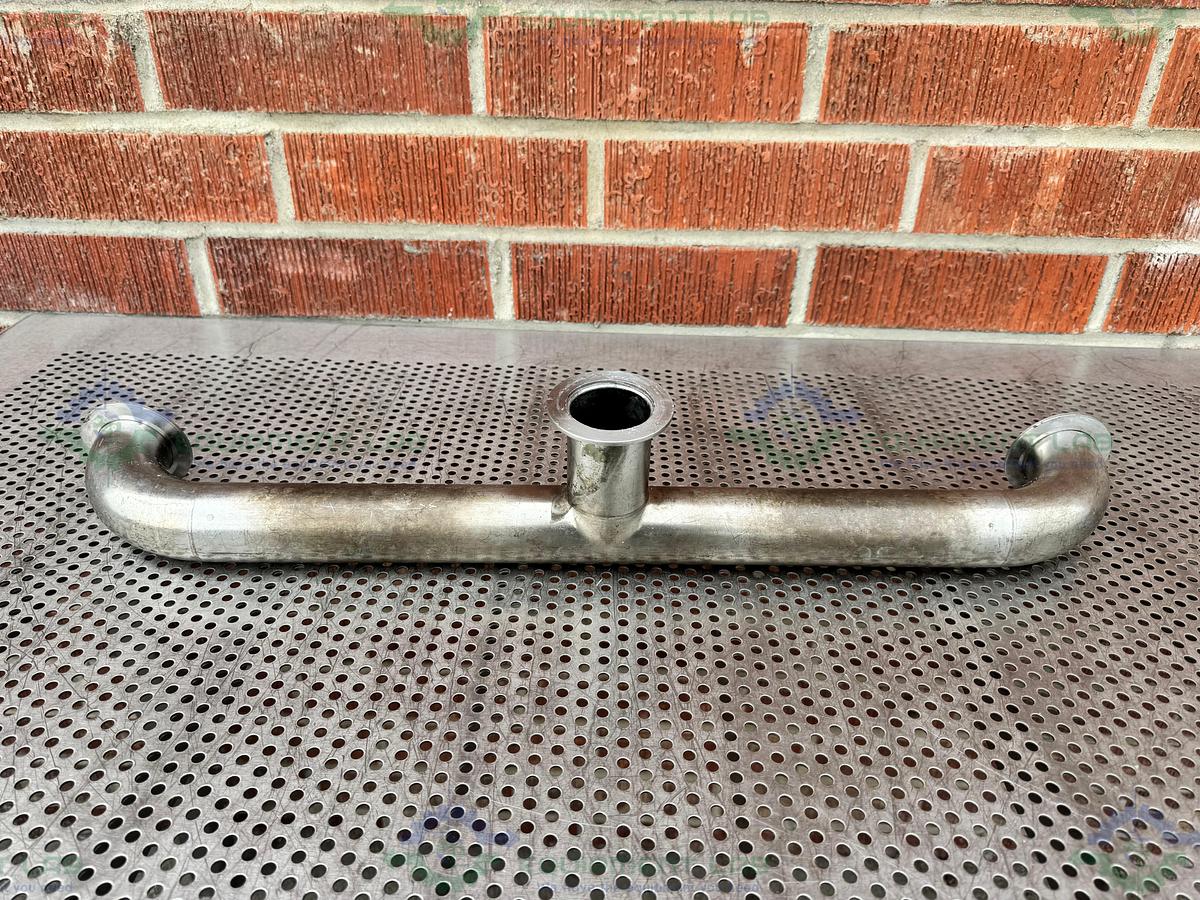 Used 3- Way Stainless Steel KF 50  Nipple Vacuum Fitting 27" Length