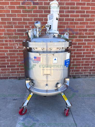 Used Precision Stainless  400 Liter Stainless Steel Jacketed Reactor w/ Agitator