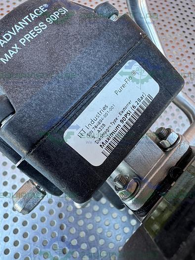 Used 6 ITT Pure Flo Advantage Stainless Steel Diaphragm Valve w/1/2" Sanitary Fitting