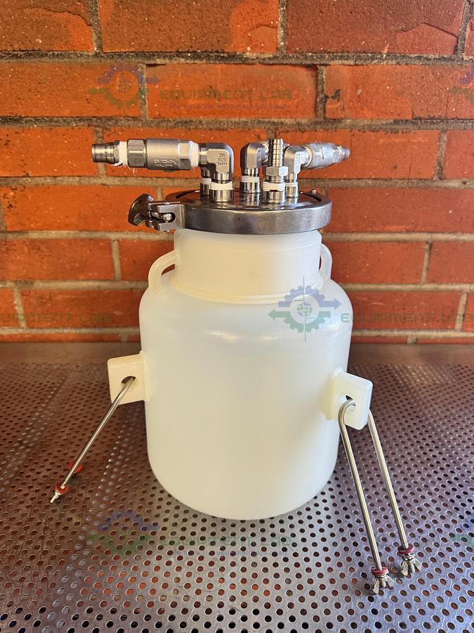 Used Non Metallic Solutions Nalgene 10 Liter Nalgene Carboy w/ Apollo 1/2" Fittings