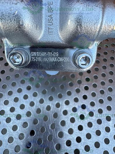 Used ITT Pure Flo .75-316L-RA20MAX-CWP200 Diaphragm Valve w/ 3/4" Sanitary Fitting