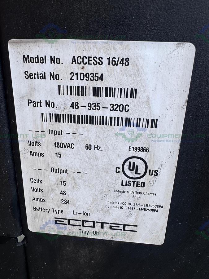 Used Toyota 8FBCU25 Electric Forklift  3000 lbs Capacity 8" Mast w/ Charger