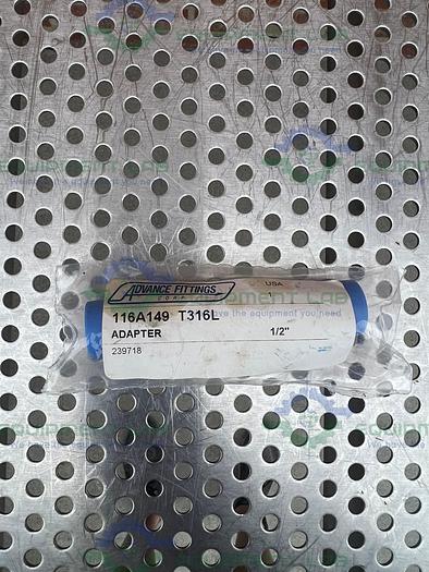 Advance Fittings Corp 116A149 Stainless Steel 1/2" Adapter 316L