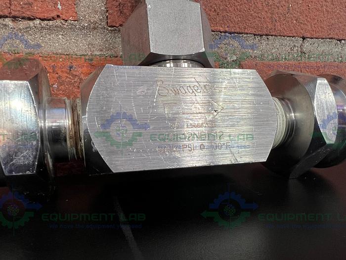 Used Swagelok SS-12NBF12 Needle Valve 6000 PSI w/ 1" Sanitary Fitting